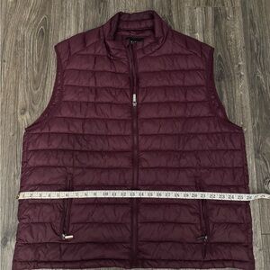 Men's Maroon Quilted Vest